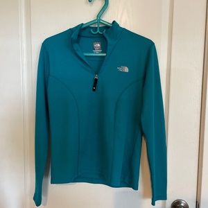 Blue/Green North Face Zip Up or Sweater